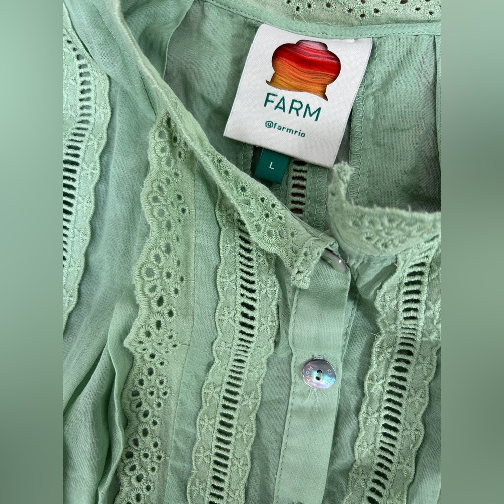 Farm Rio eyelet blouse. NWOT - Picture 6 of 11